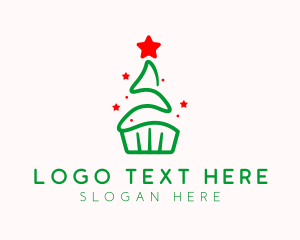 Christmas Tree Cupcake Logo