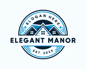 Manor - House Realtor Roofing logo design