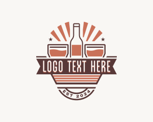 Liquor Bottle Bar Logo