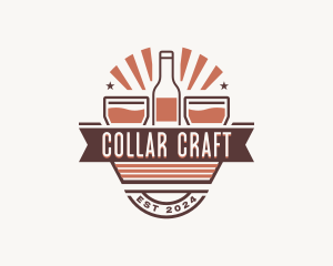 Liquor Bottle Bar logo design