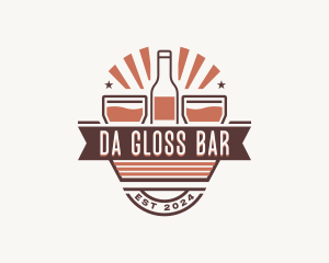 Liquor Bottle Bar logo design