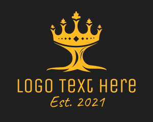 Jewelry Shop - Golden Tree Crown logo design