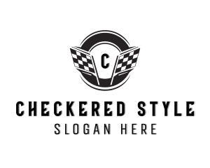 Checkered - Car Dealer Racing Flag logo design