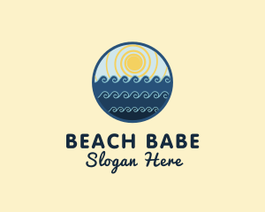 Summer Beach Waves logo design