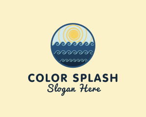 Summer Beach Waves logo design