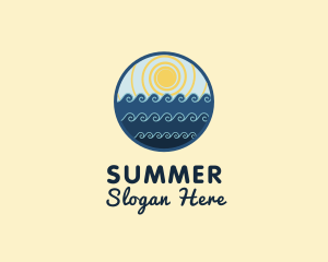 Summer Beach Waves logo design