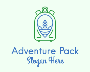 Backpack Luggage Travel logo design