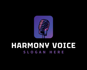 Singing - Podcast Microphone logo design