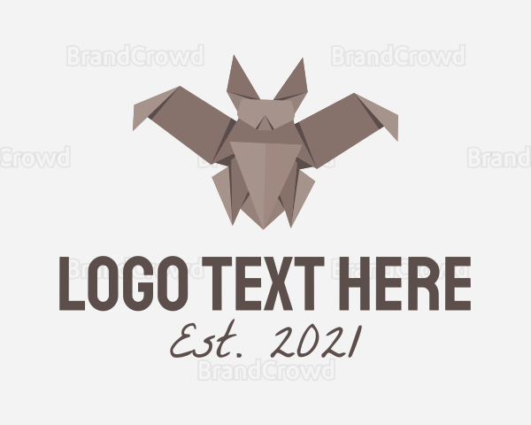 Paper Bat Origami Logo