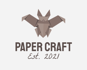 Paper Bat Origami  logo design