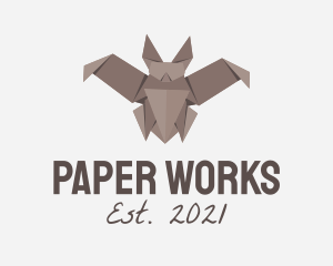 Paper - Paper Bat Origami logo design