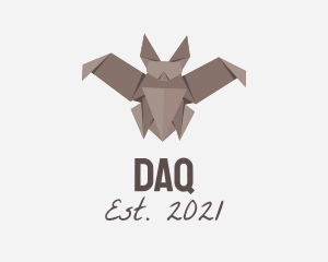 Night - Paper Bat Origami logo design