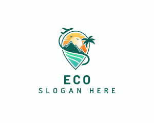 Ocean - Travel Sea Airplane logo design