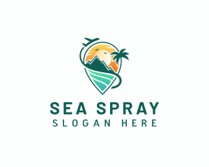 Travel Sea Airplane logo design