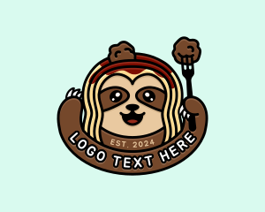 Dining - Sloth Meatball Pasta logo design