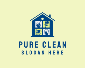 Clean Housekeeping Equipment logo design