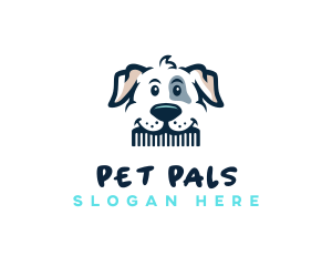 Cute Pet Grooming logo design