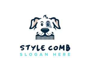 Cute Pet Grooming logo design