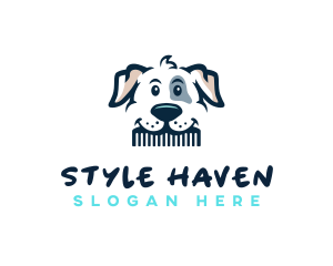 Shelter - Cute Pet Grooming logo design