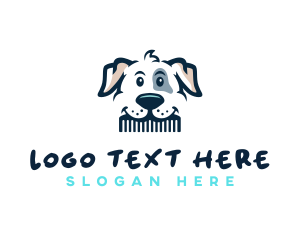 Canine - Cute Pet Grooming logo design