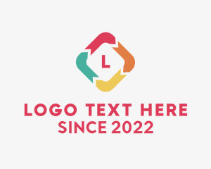 Media Agency - Colorful Ribbon Cycle logo design