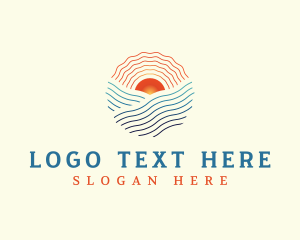 Summer - Sunset Wave Summer logo design