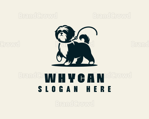 Dog Pet Leash Logo