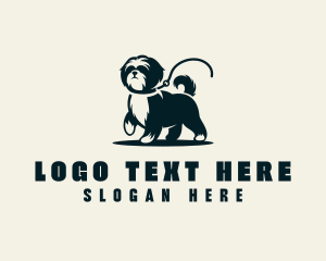 Dog Grooming - Dog Pet Leash logo design