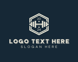 Athletic - Weightlifting Dumbbell Exercise logo design