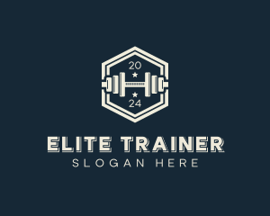 Weightlifting Dumbbell Exercise logo design