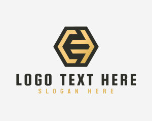 Golden - Letter E Golden Finance logo design