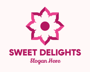 Pink Flower Spa logo design