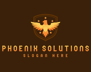 Phoenix - Eagle Phoenix Shield logo design