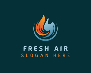 Hot & Cold Ventilation logo design