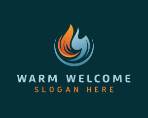 Hot & Cold Ventilation logo design