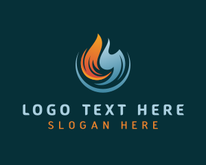 Warm - Hot & Cold Ventilation logo design