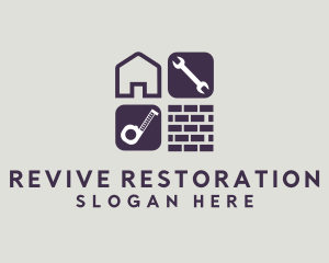Restoration - Home Restoration Tools logo design