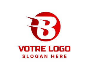 Red Fast Letter B Logo