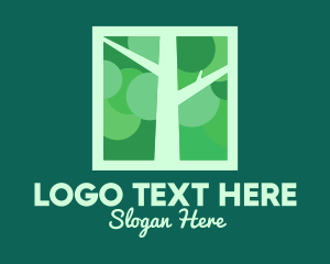 Picture Frame - Green Tree Branches logo design