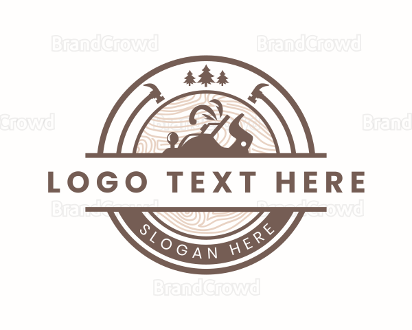 Rustic Wood Planer Carpentry Logo