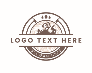 Logging - Rustic Wood Planer Carpentry logo design