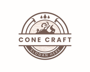 Rustic Wood Planer Carpentry logo design