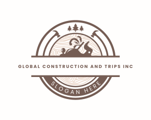 Circular Saw - Rustic Wood Planer Carpentry logo design