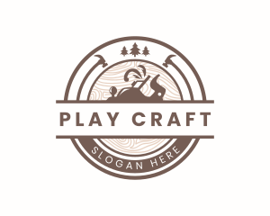 Rustic Wood Planer Carpentry logo design