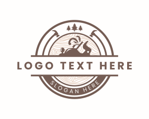 Rustic Wood Planer Carpentry Logo