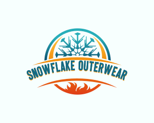 Thermal Cooling Snowflake logo design
