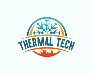 Thermal Cooling Snowflake logo design