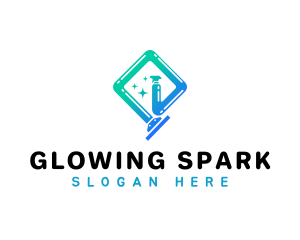 Shine - Sprayer Squeegee Cleaner logo design