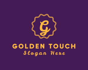 Premium Golden Monarchy logo design