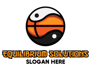 Balance - Basketball Yin Yang logo design